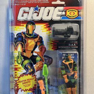Hasbro G.i Joe 1990 B.A.T. Battle Android Figure Misp + Free Holder! MOC Hi Grad